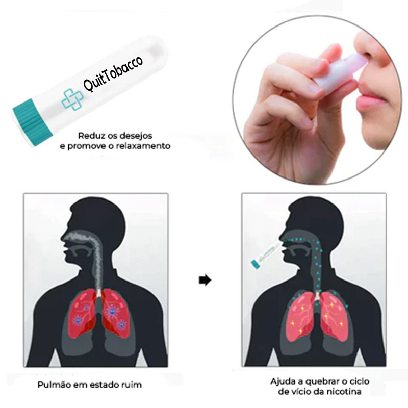 Anti tabagismo-Bastão inalador QuitTobacco™