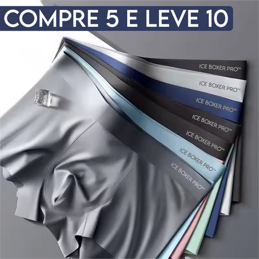 Ice Boxer Pro - Cueca de Seda Térmica - [COMPRE 5, LEVE 10] - Cores Sortidas